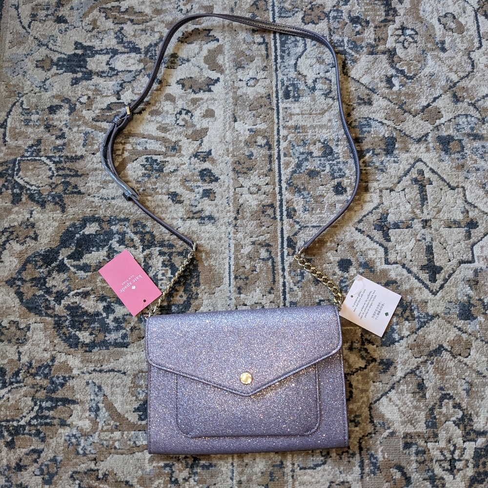 Lilac Tinsel Crossbody Bag